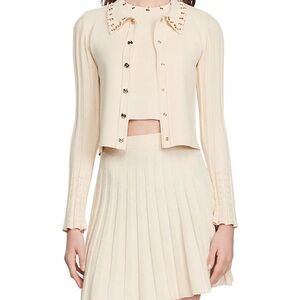 Sandro - Knit Cardigan and skirt Set